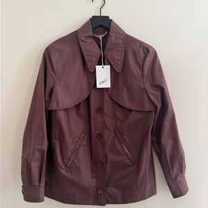 One-of-a-kind wine - brown women’s jacket waxed